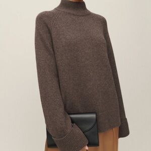 Reformation Garrett Cashmere Oversized Turtleneck Sweater